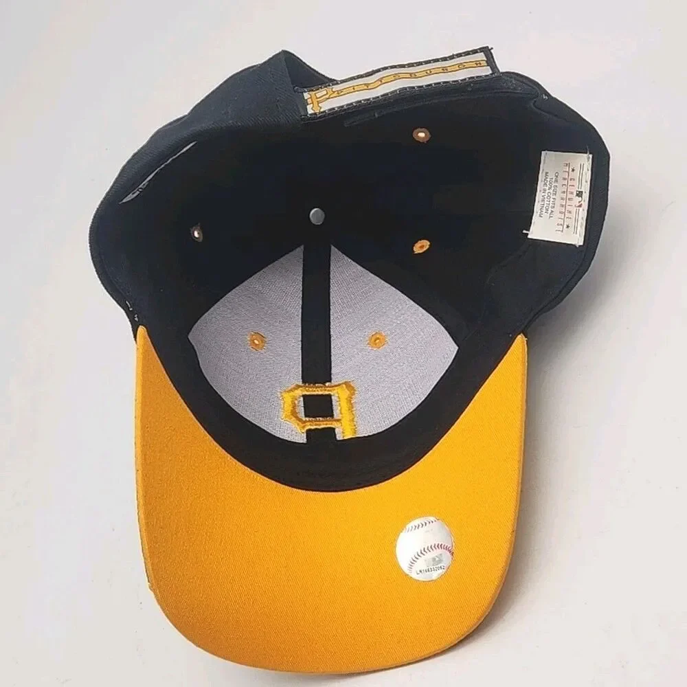 Pittsburgh Pirates Hat MLB Black Gold Adjustable Strapback Cap Fan Favorite OSFA